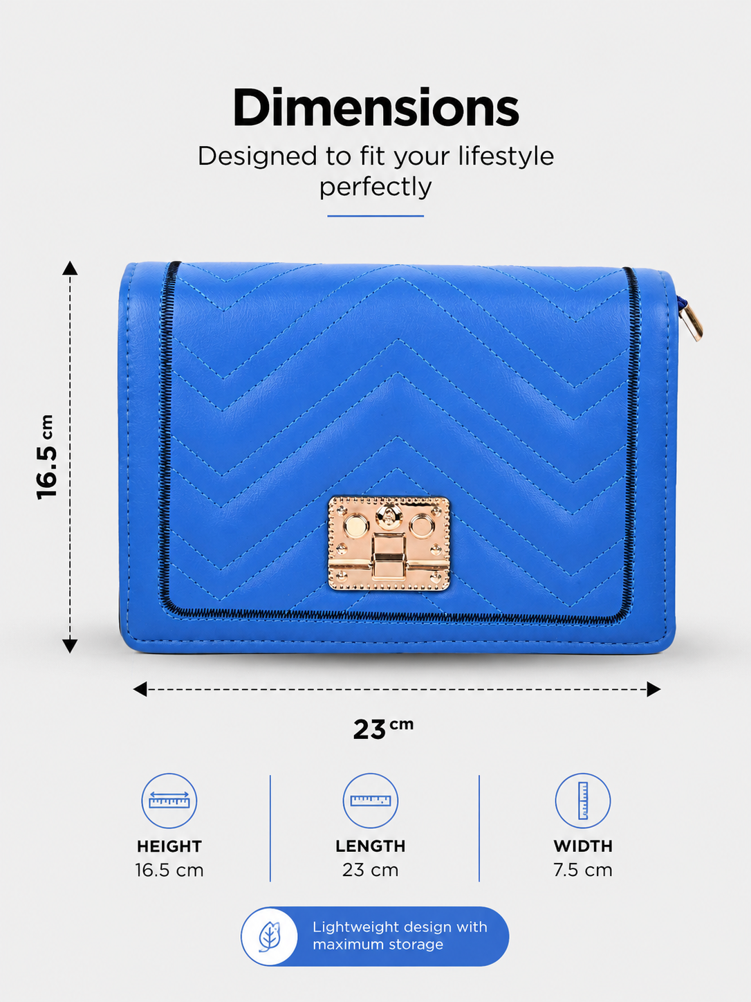 Cobalt Chevron Crossbody - Image 3