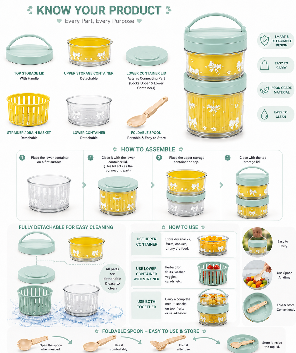 Sageware Yellow Salad Box - Image 7