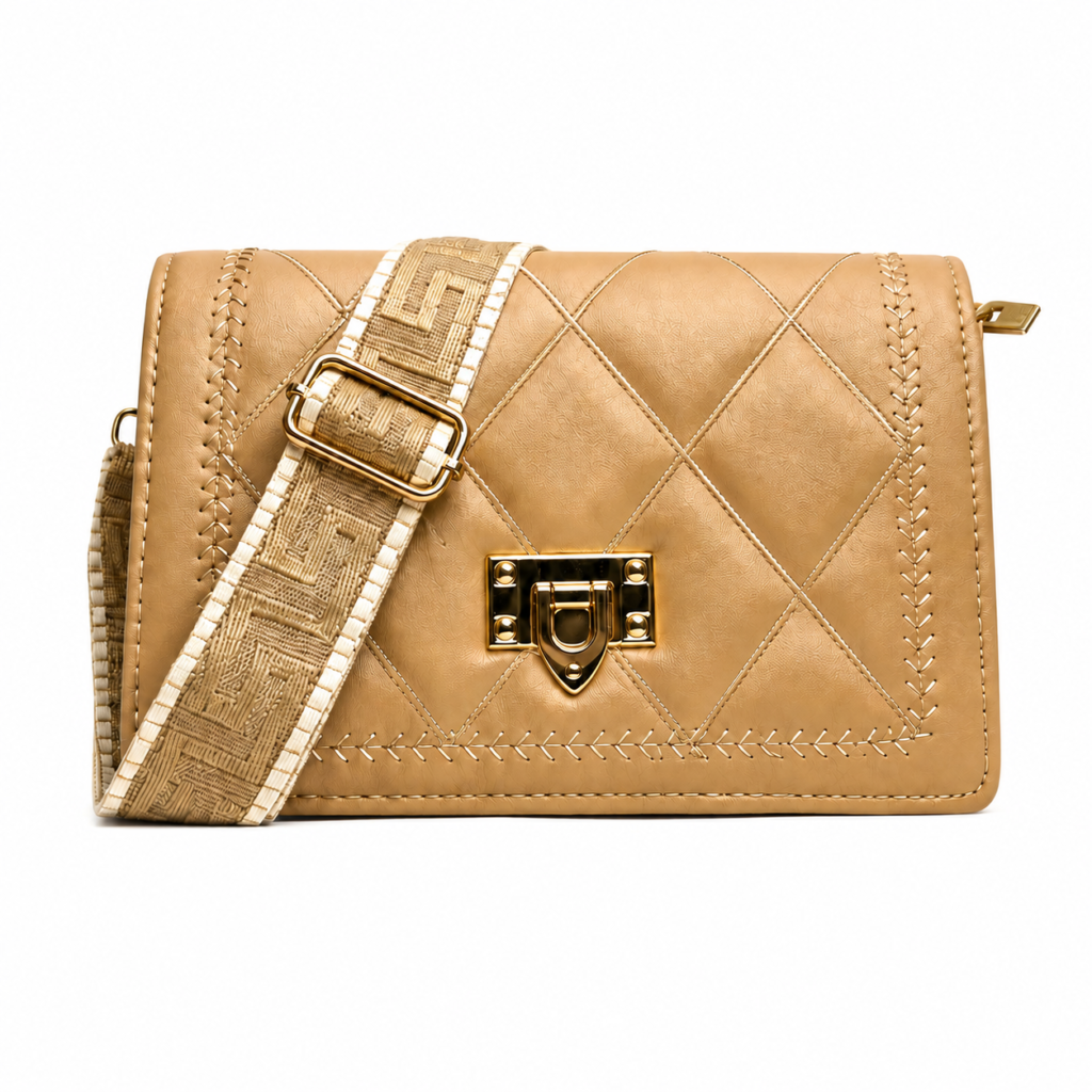 Designer Quilted Sling Bag for Women | Elegant Side Purse with Chain Strap
