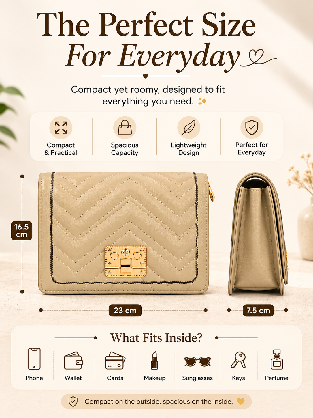Ash Grey Chevron Crossbody - Image 5