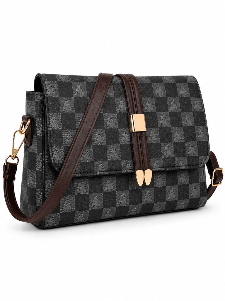 Charcoal & Check crossbag