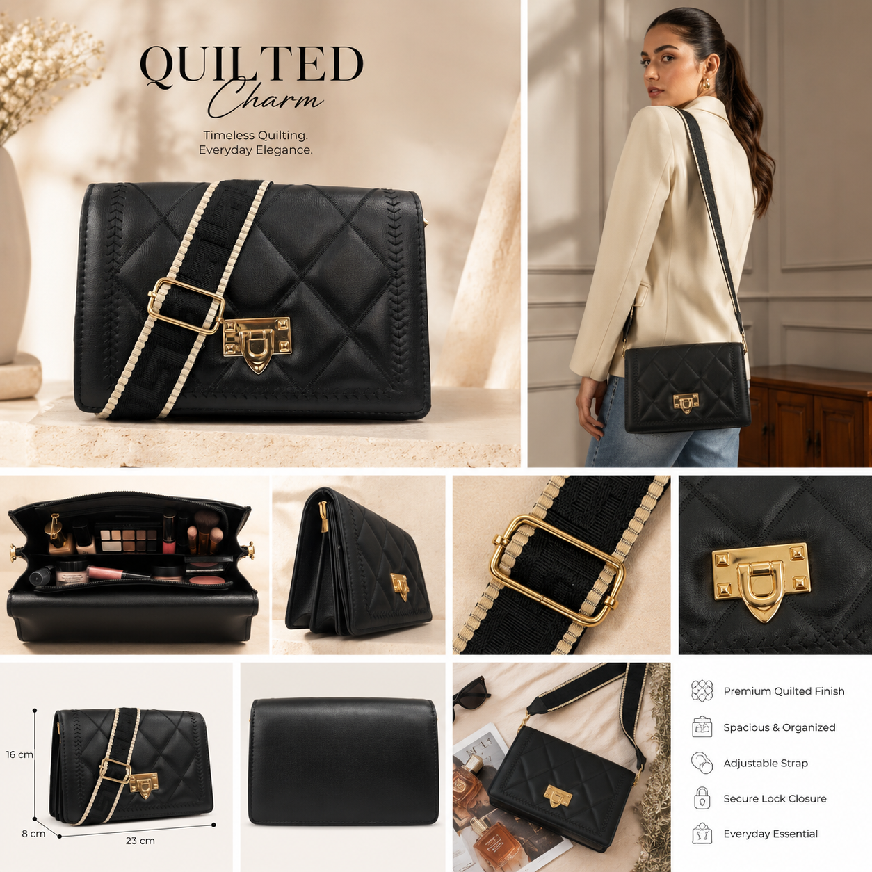 Fashion Sling Bag for Women | Lightweight Shoulder Bag for Travel & Daily Use - Image 2