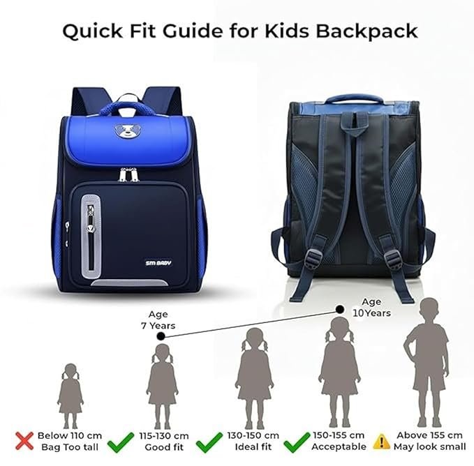 Junior School Backpack for Kids | Spacious Lightweight Bag with Adjustable Shoulder Straps - Image 6