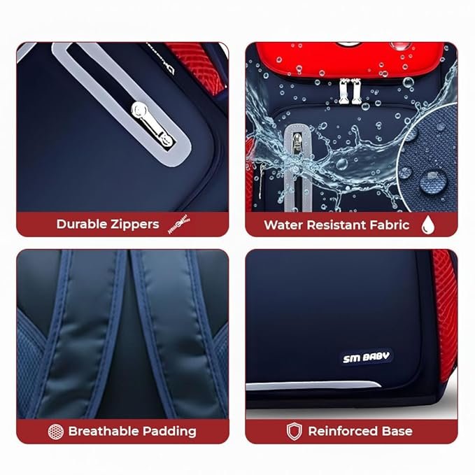 Stylish School Backpack for Kids | Durable Water Resistant Bag with Multiple Compartments - Image 3