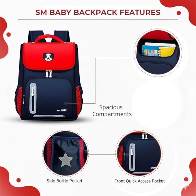 Stylish School Backpack for Kids | Durable Water Resistant Bag with Multiple Compartments - Image 6