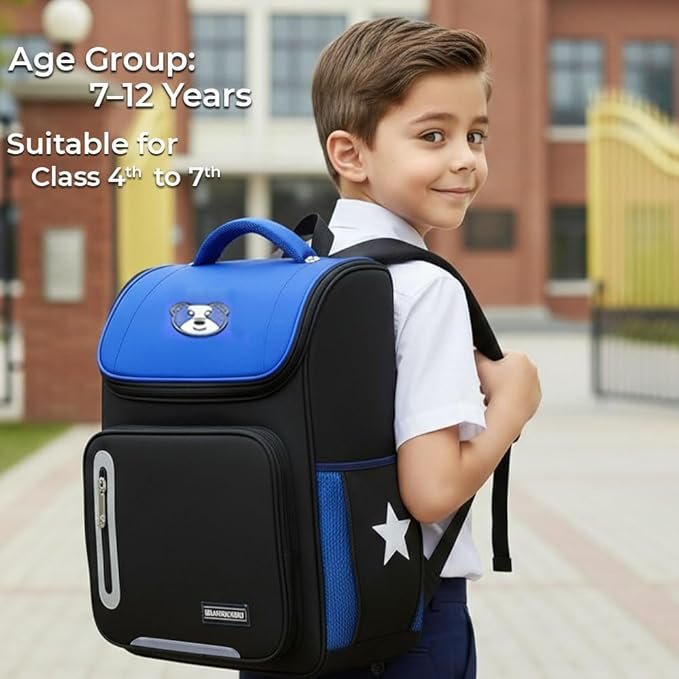 Junior School Backpack for Kids | Spacious Lightweight Bag with Adjustable Shoulder Straps - Image 4