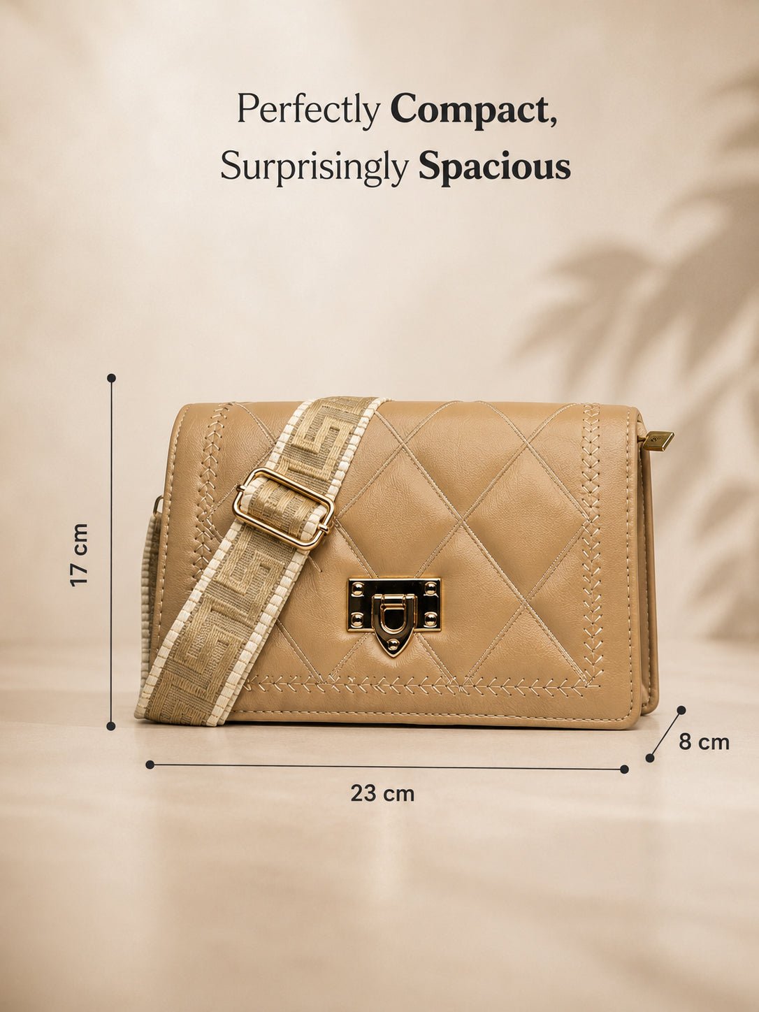 Designer Quilted Sling Bag for Women | Elegant Side Purse with Chain Strap - Image 10