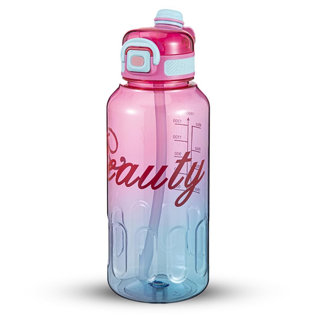 SAGEWARE 1500ml Leakproof Water Bottle with Straw & Strap – Pink