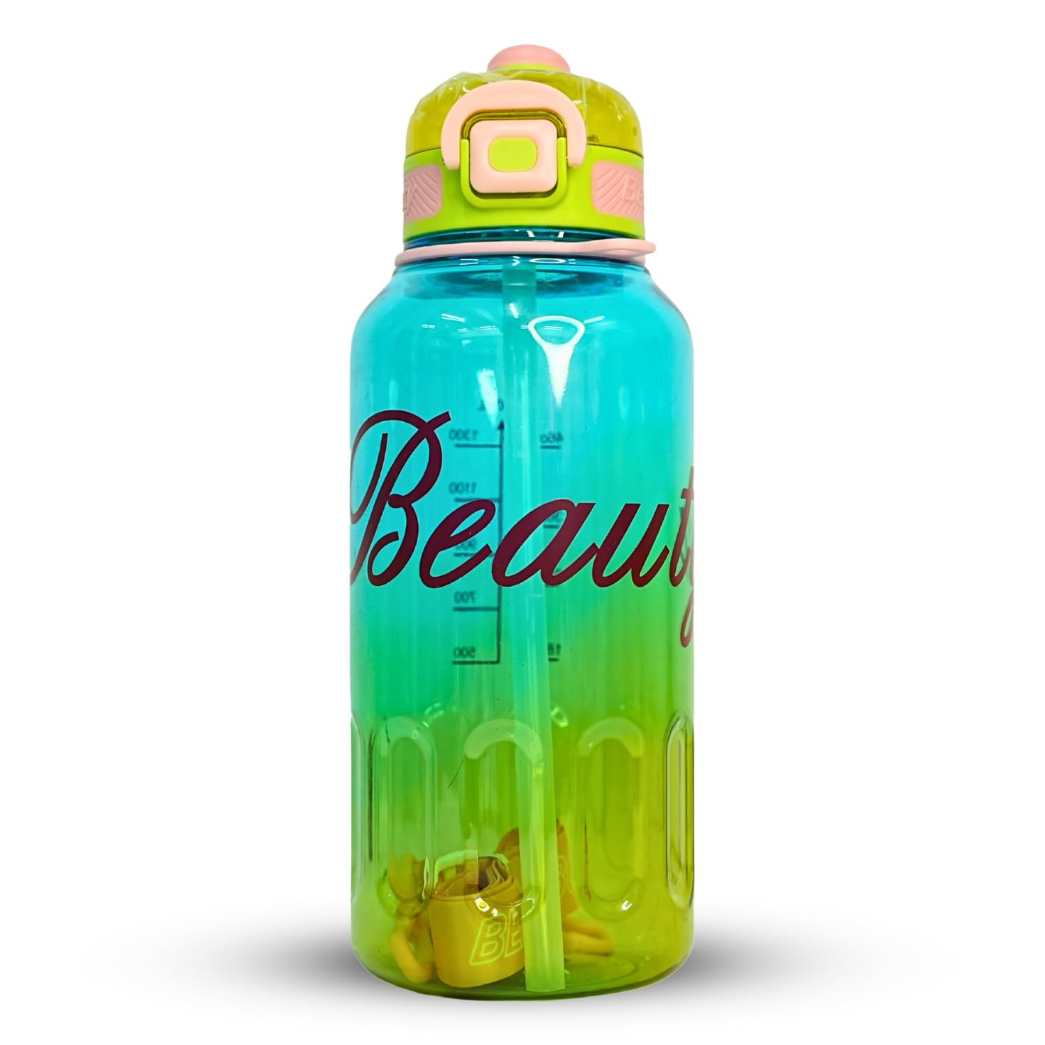SAGEWARE 1500ml Leakproof Water Bottle with Straw & Strap – Green