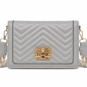SAGEWARE Quilted Chain Sling Bag for Women β Grey