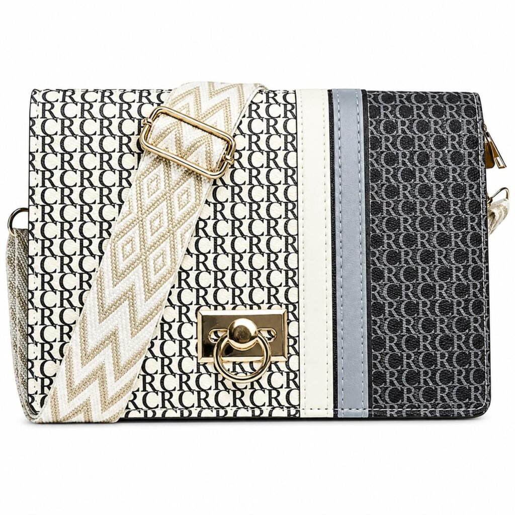 SAGEWARE Chevron Quilted Sling Bag for Women – Grey