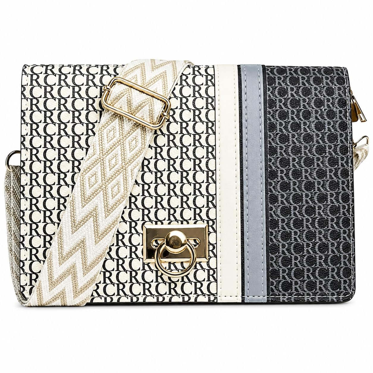 SAGEWARE Chevron Quilted Sling Bag for Women – Grey
