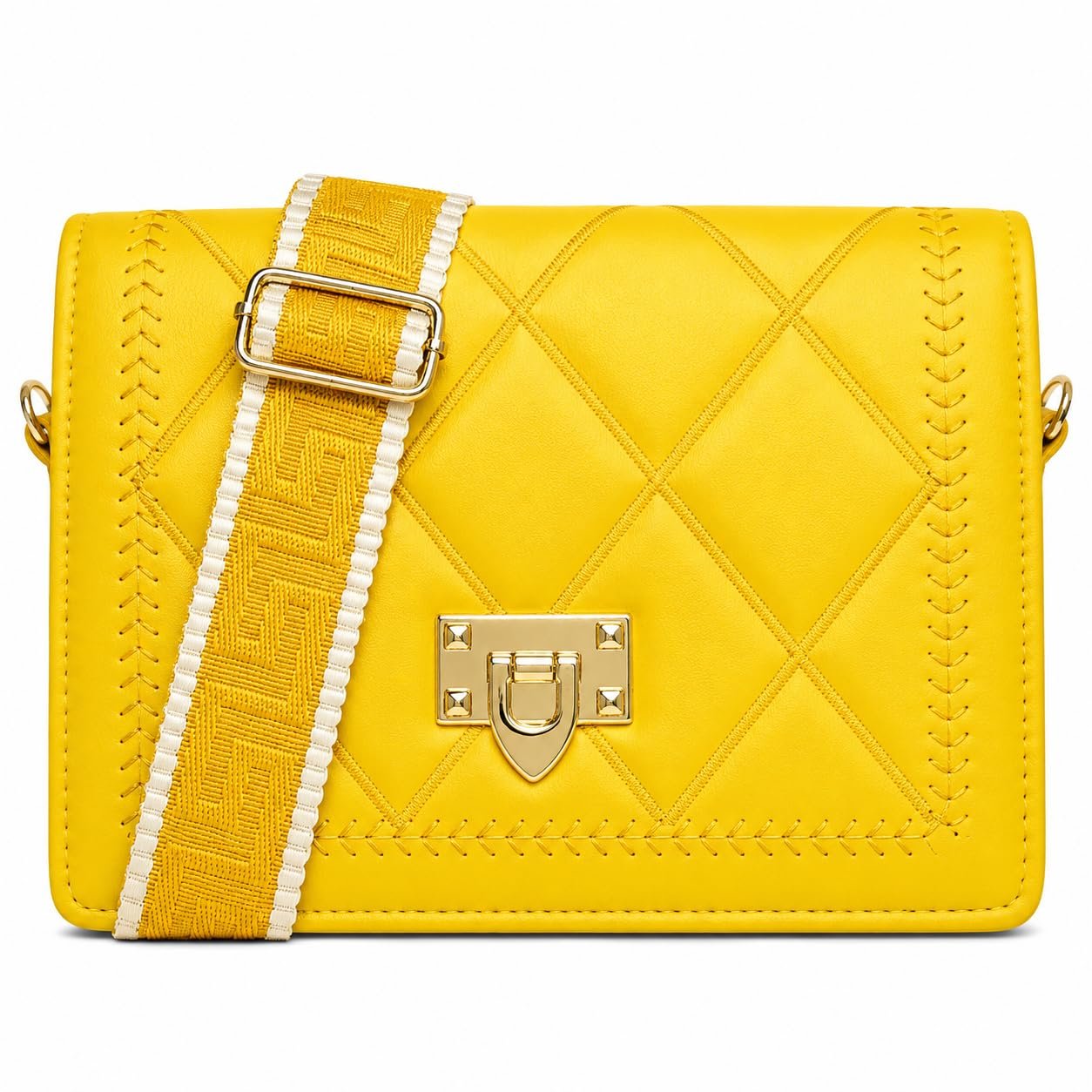 SAGEWARE Quilted Sling Bag for Women – Yellow