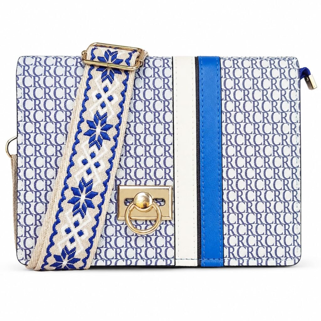 SAGEWARE Chevron Quilted Sling Bag for Women – Blue